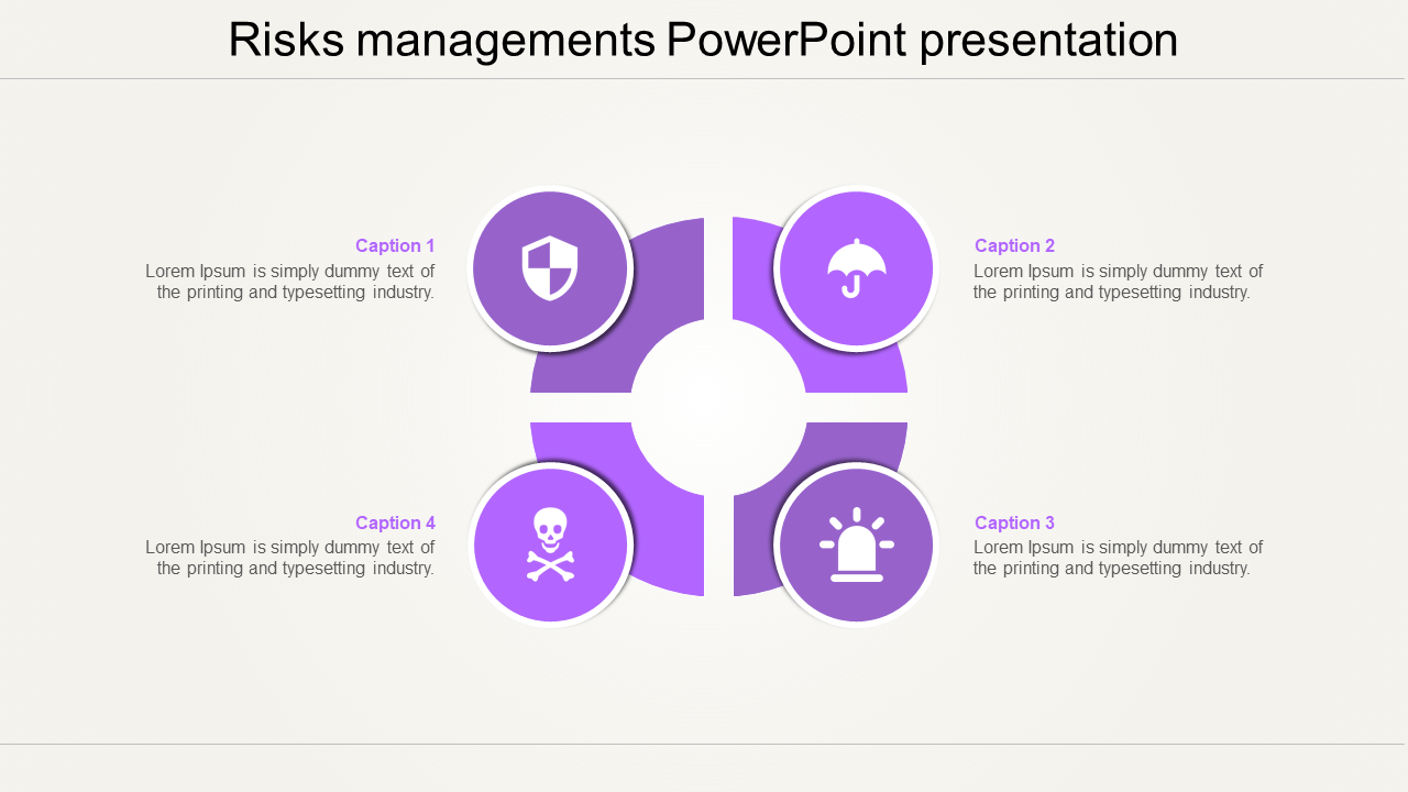 risk management presentation slides-purple